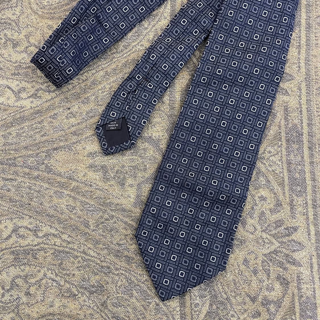 CELINE 셀린느 실크 패턴 넥타이 하이엔드 명품 타이 상품이미지1