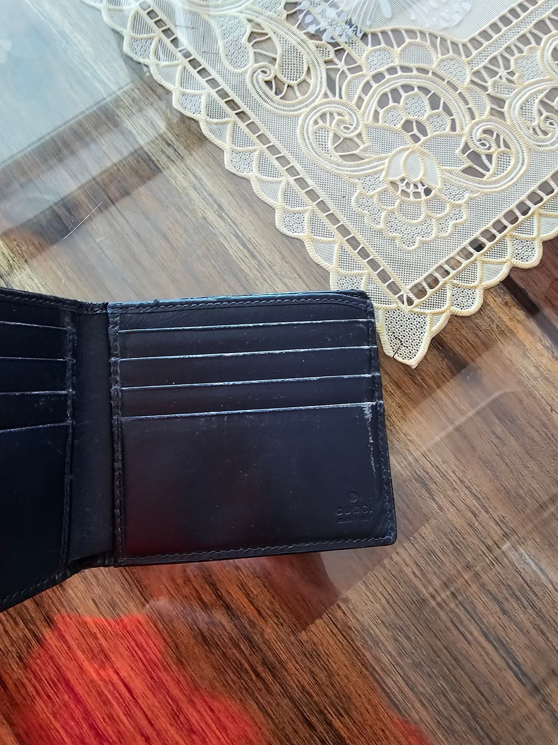 (정품) 구찌 시그니처 시마반지갑/365466/네이비 색상/개인 상품이미지3