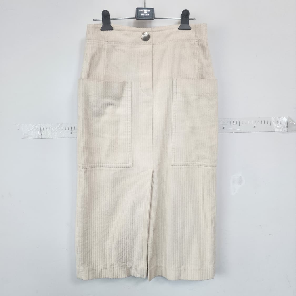 시스템 아이보리 코듀로이 스커트 상품이미지1