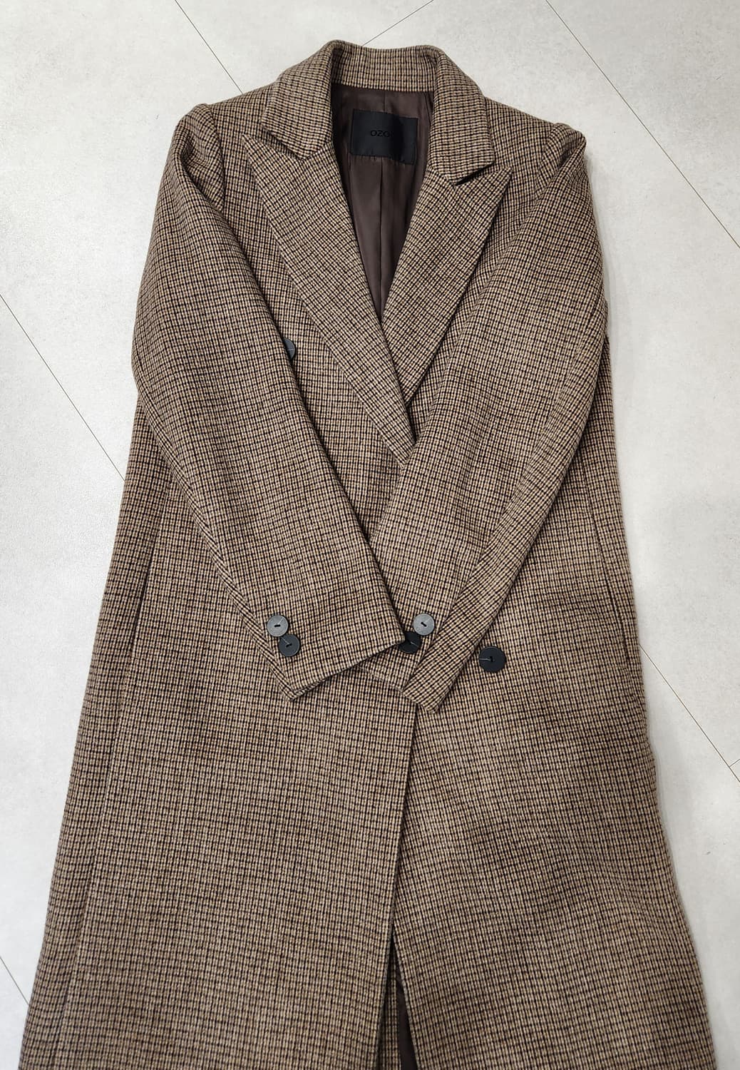 OZOC 더블버튼체크울코트 상품이미지3