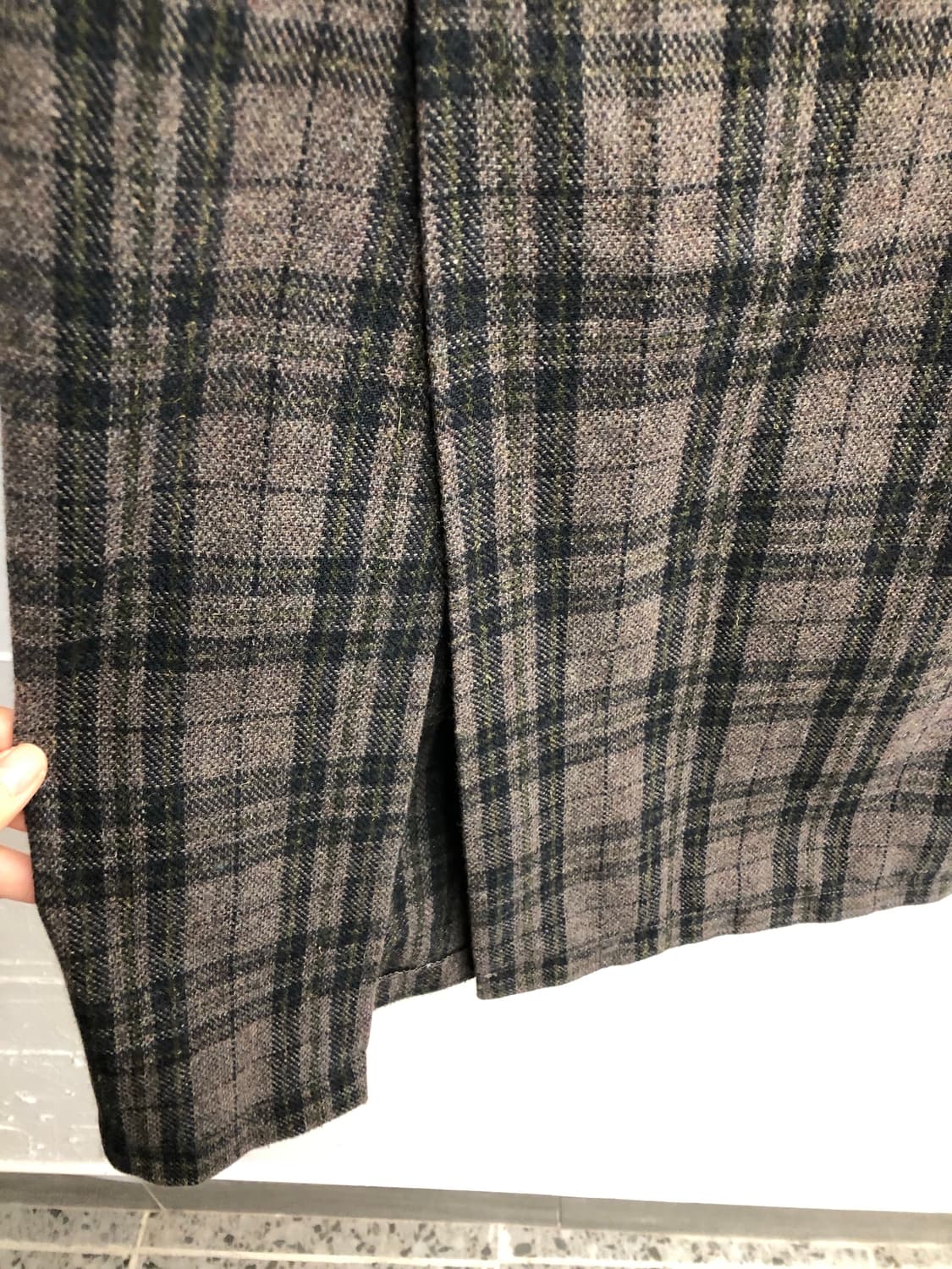 Brown vintage check skirt 상품이미지5