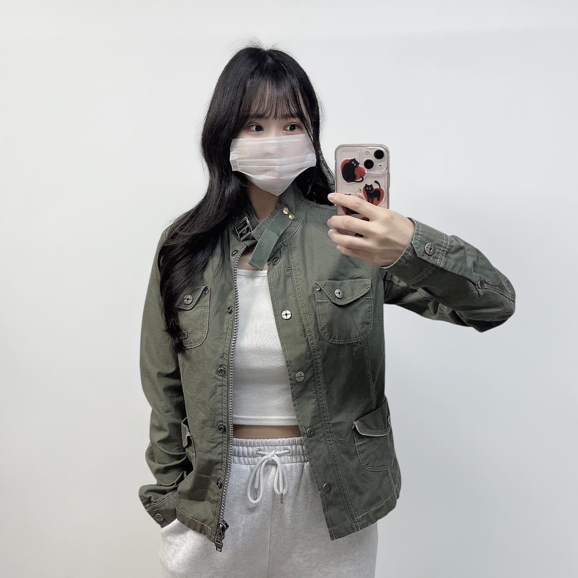 DOHC 립스탑 카고 밀리터리 자켓 카키 상품이미지1