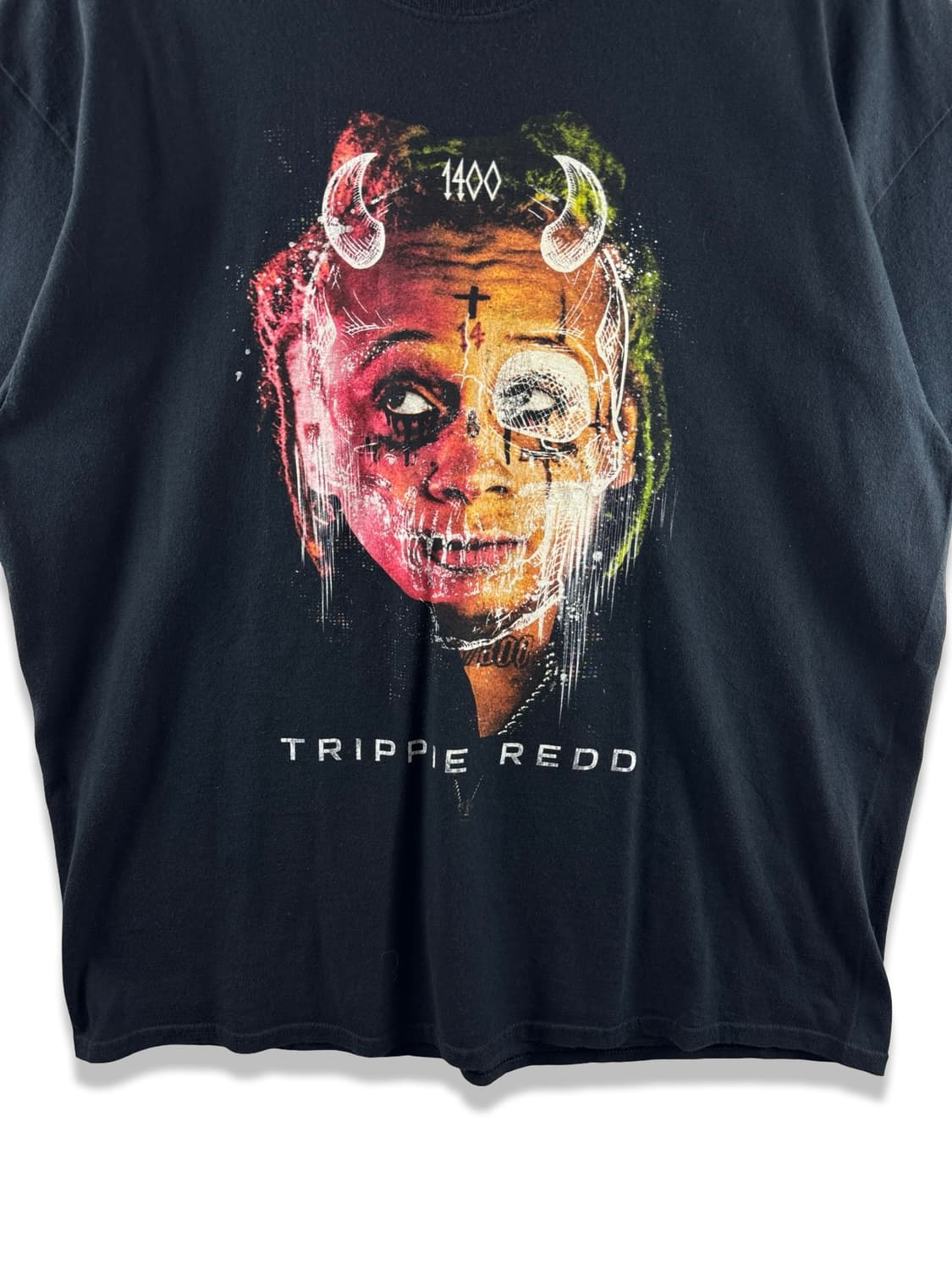 Trippie Redd 페이스 프린팅 머천다이즈 티셔츠4145 상품이미지4