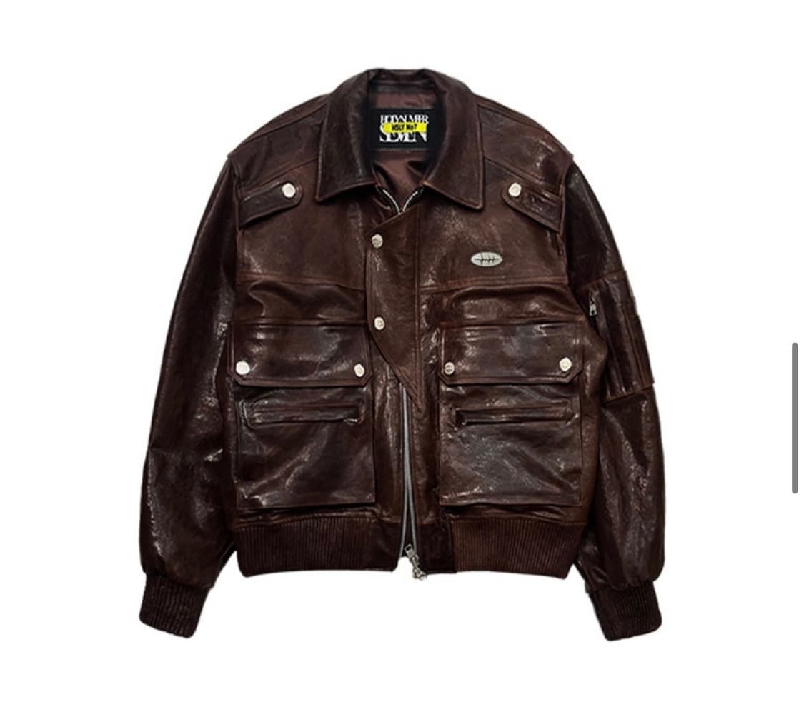 홀리넘버세븐 레더자켓 (뉴진스 민지 착용) 상품이미지1