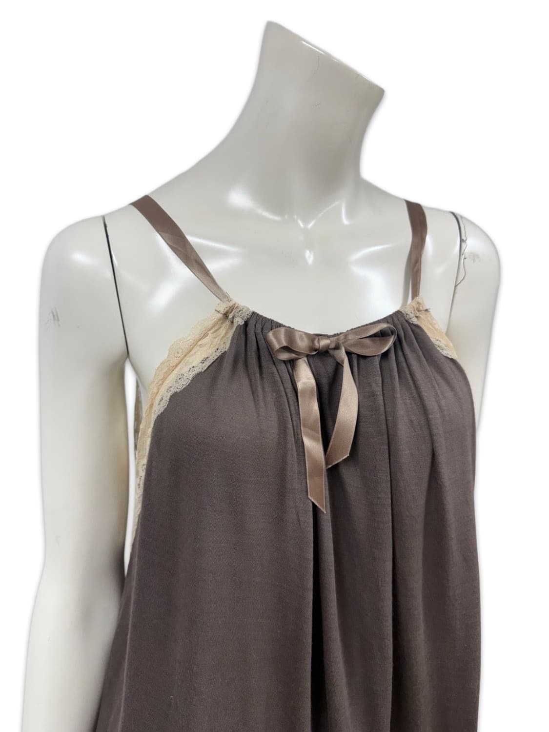 빈티지 Rouge vif 레이스 리본 슬리브리스 상품이미지6