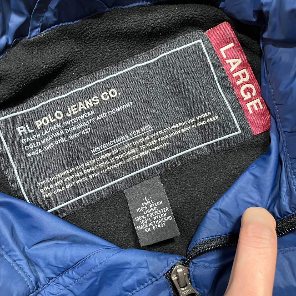 폴로 랄프로렌 진스 00s 사이드 라인 나일론 플리스 자켓 상품이미지6