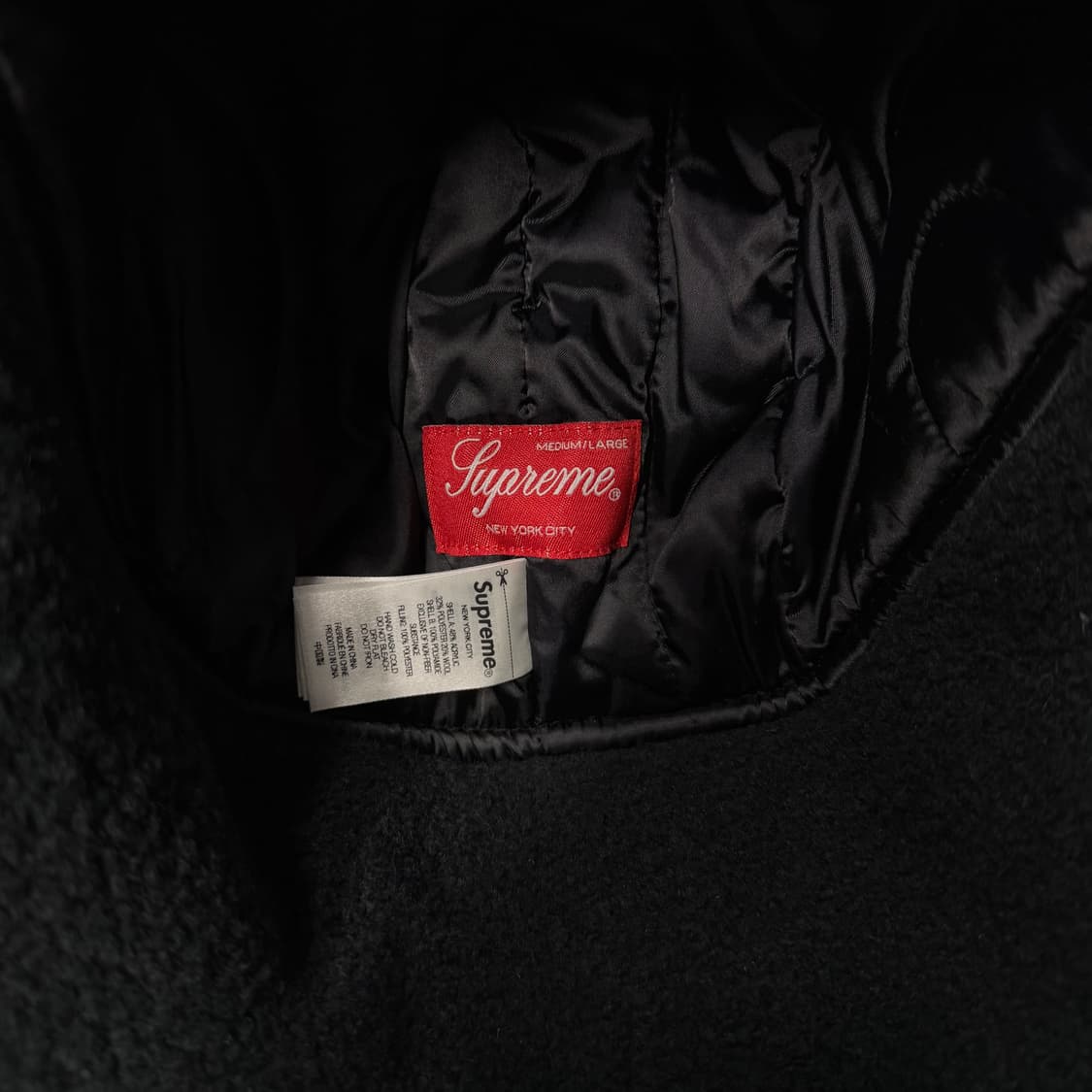 슈프림 셔링 트루퍼 블랙 23f/w 양털 군밤 모자 M/L 상품이미지5