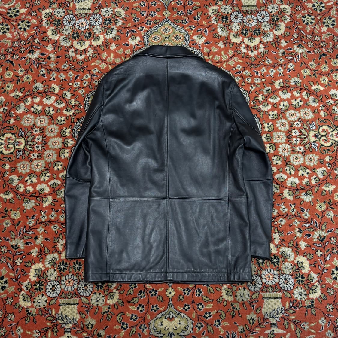 [착용샷] 샐리 존 뉴욕 리얼 레더 카코트 L 상품이미지3