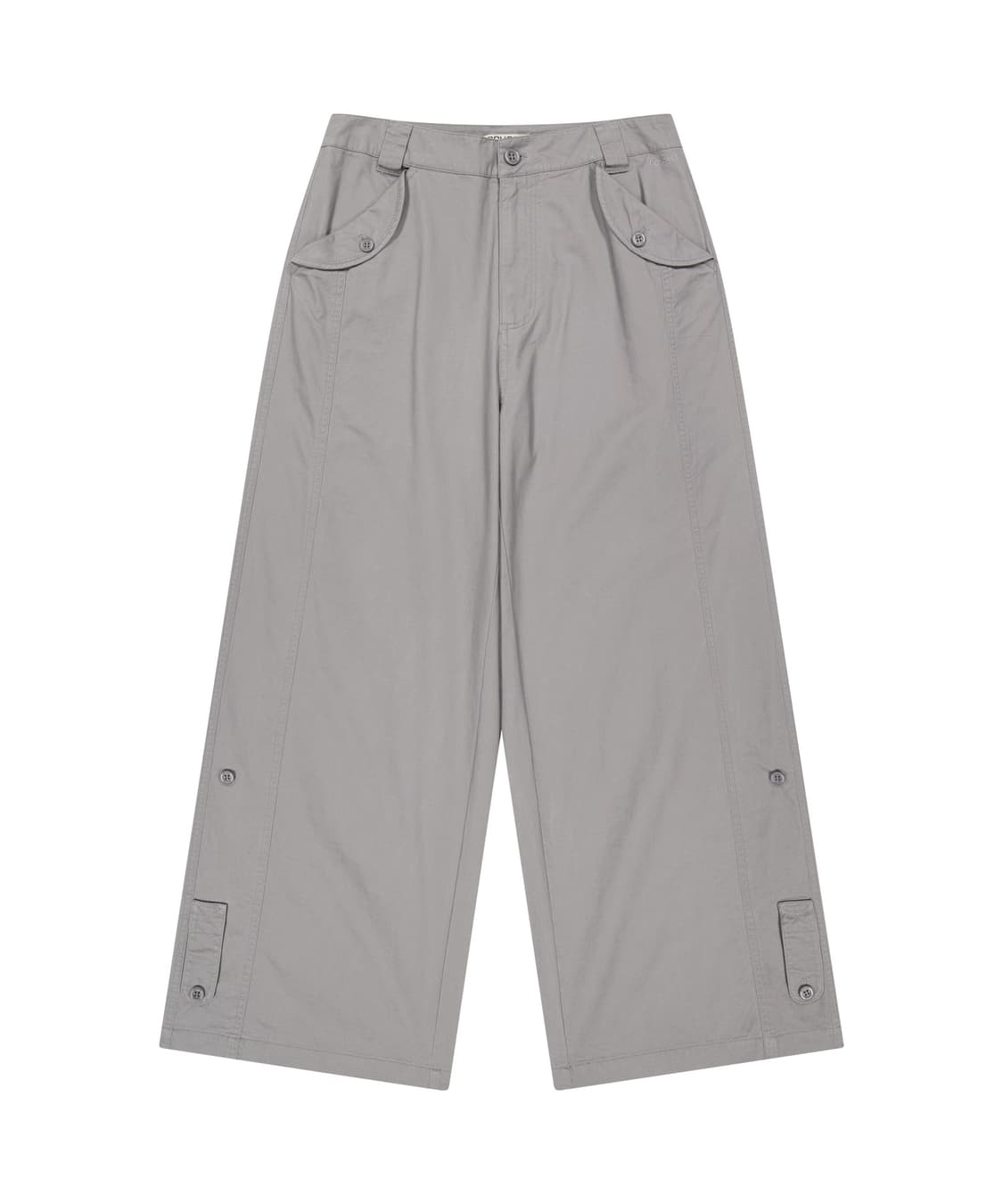 코이세이오 WASHED BUTTON TAB PANTS GREY 상품이미지1