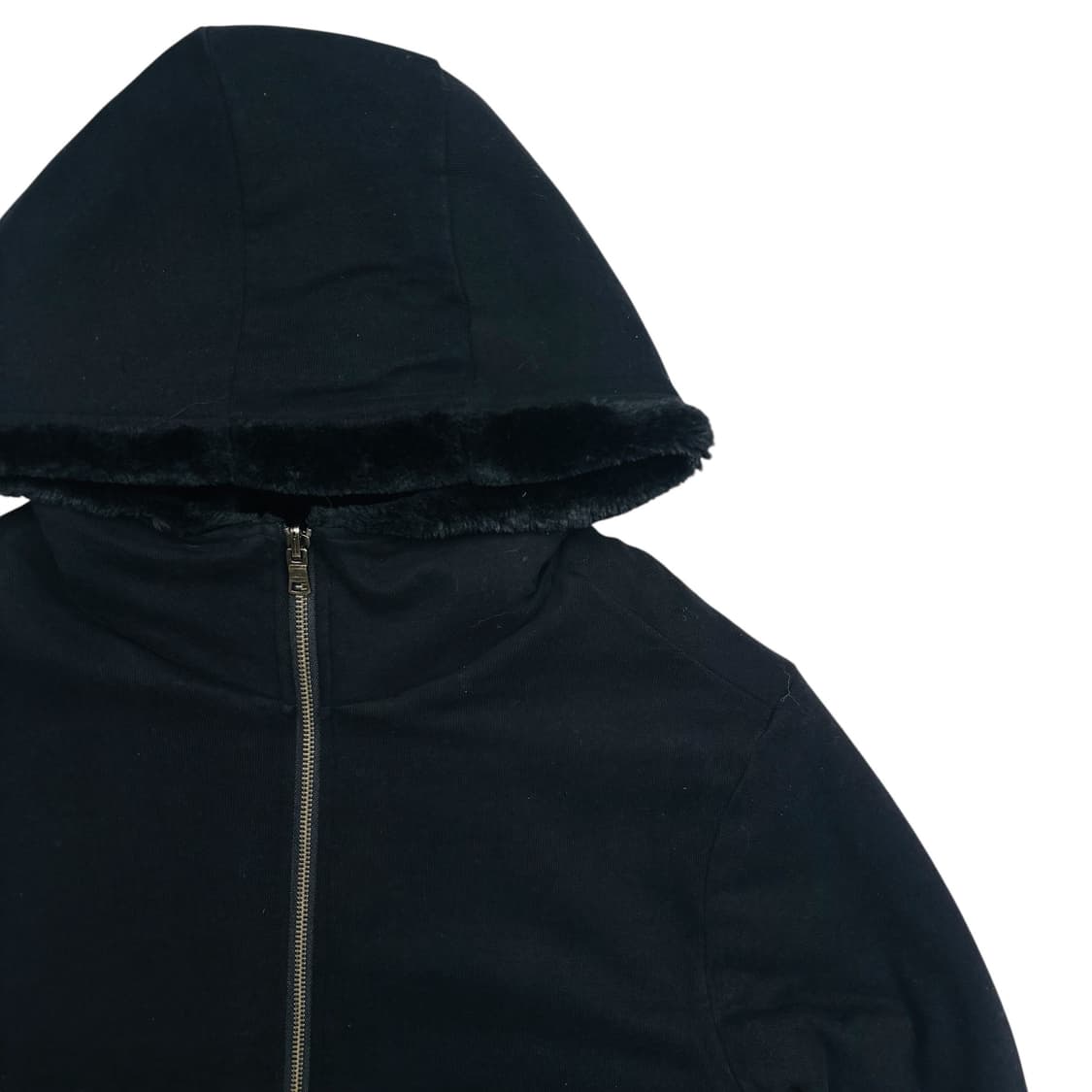 아르마니 익스체인지 블랙 퍼 후드 자켓 S 상품이미지2