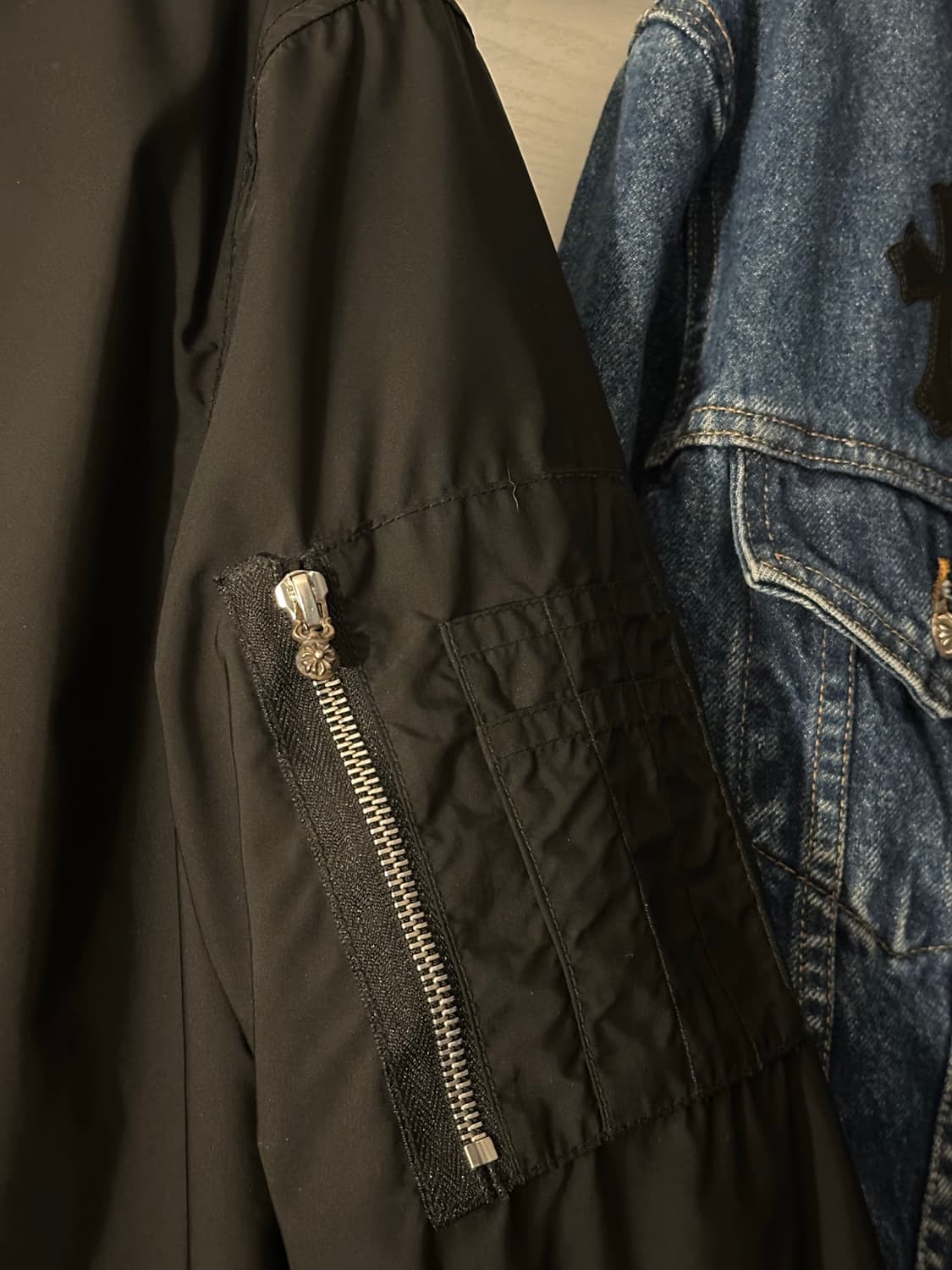 크롬하츠 캐시미어 봄버 트러커 자켓 상품이미지5