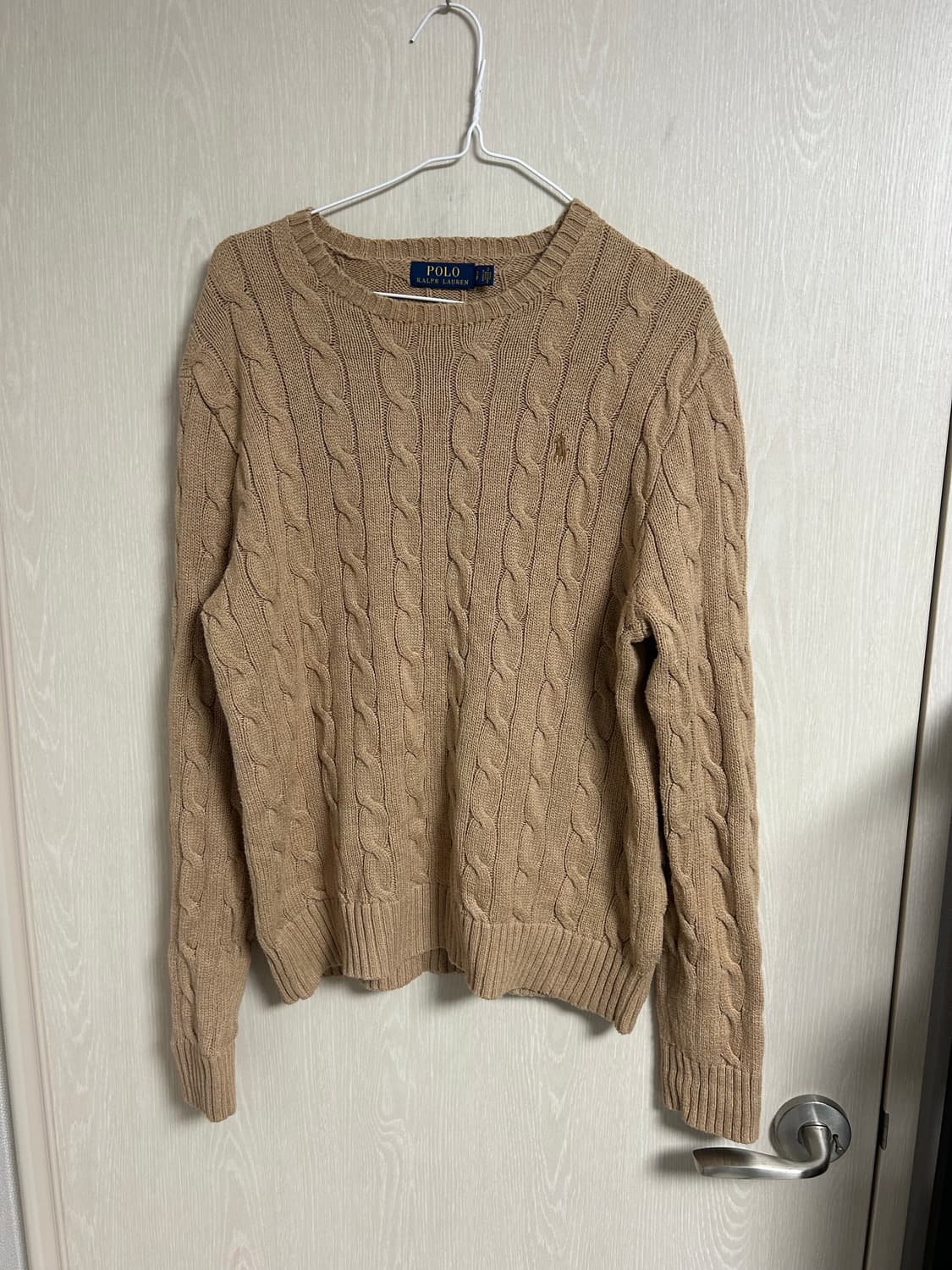 폴로 랄프로렌 베이지 꽈베기 니트 S사이즈 팜 상품이미지1