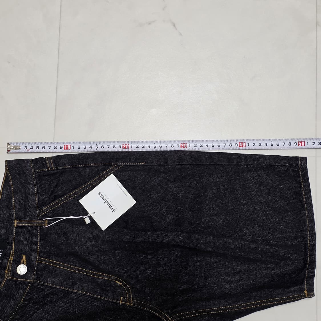 새상품) 어반드레스 핀턱 데님 하프팬츠 1사이즈 상품이미지6