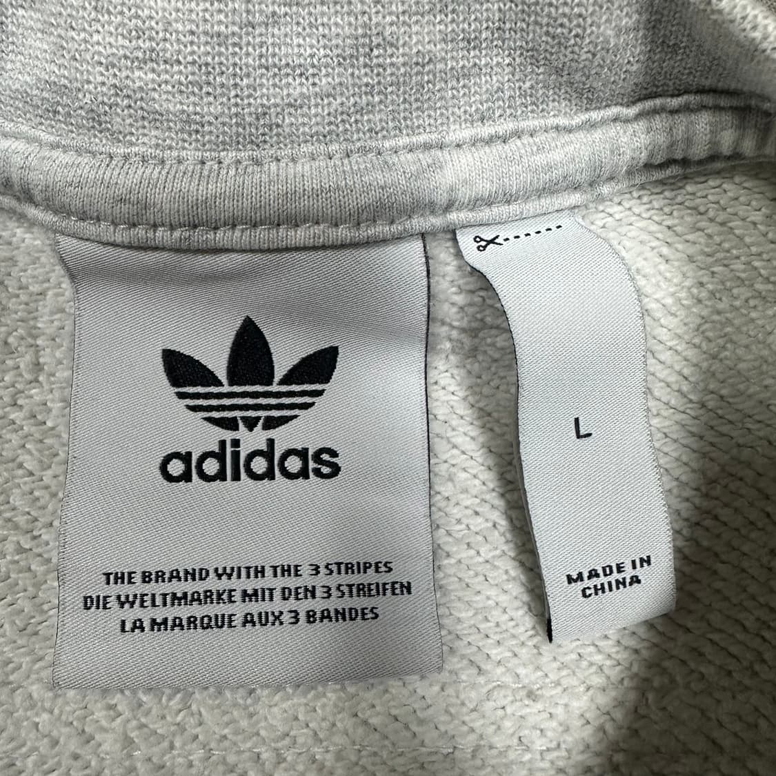✨ (바배) 아디다스 센터로고 멜란지 그레이 맨투맨  상품이미지3