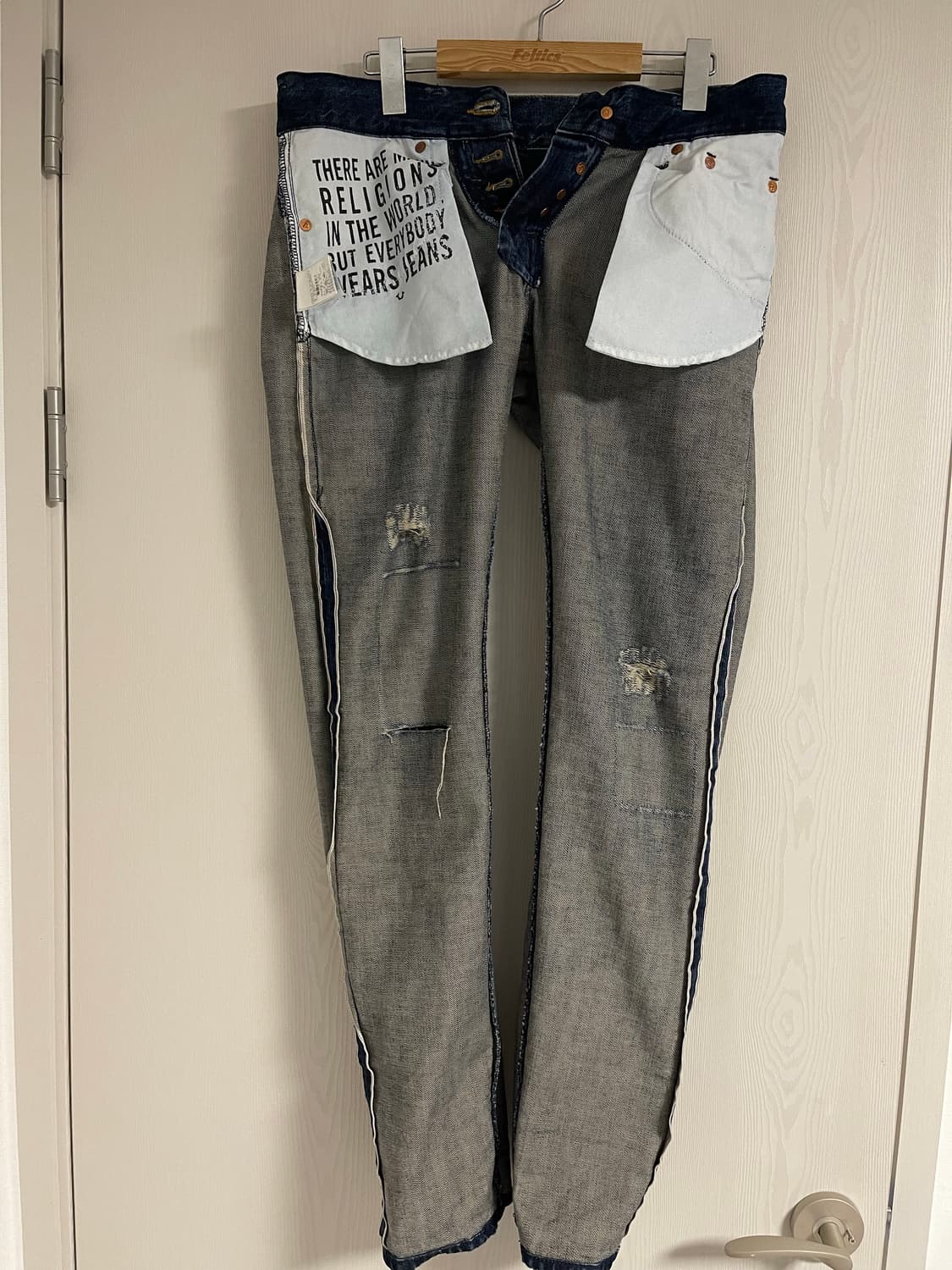 트루 릴리젼(True Religion) 디스트로이드 셀비지 데님 30 상품이미지7