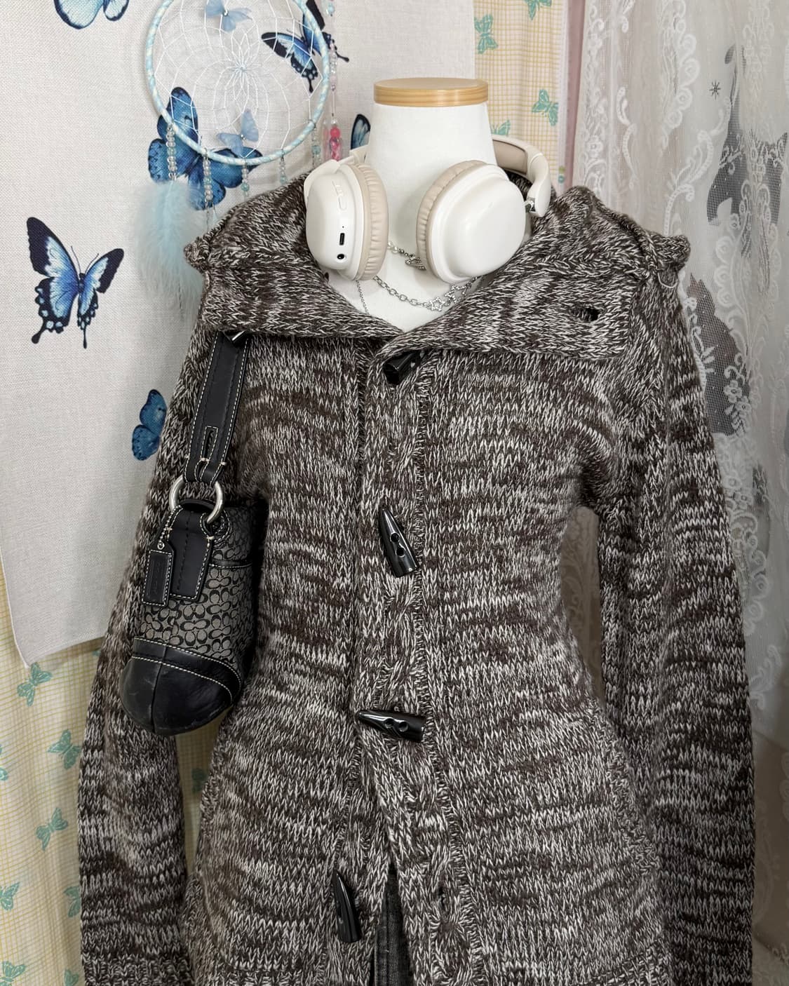 브라운 오레오 더플 후드 가디건  상품이미지7