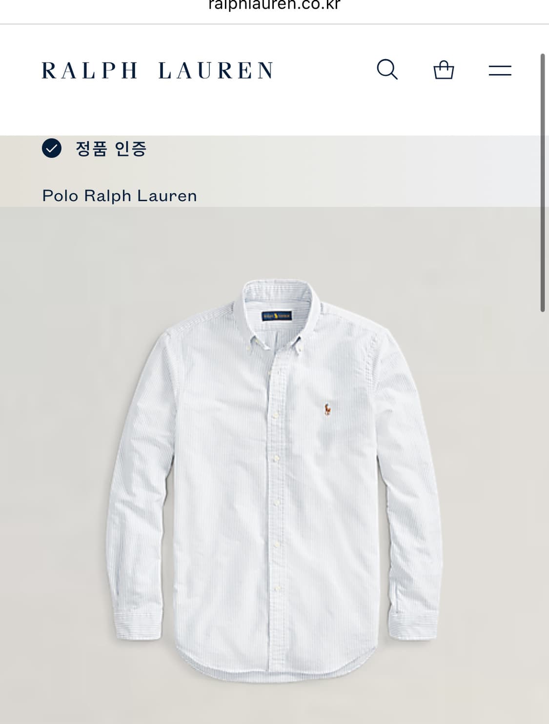 S(95) 폴로 랄프로렌 스트라이프 클래식핏 남방 셔츠 상품이미지7