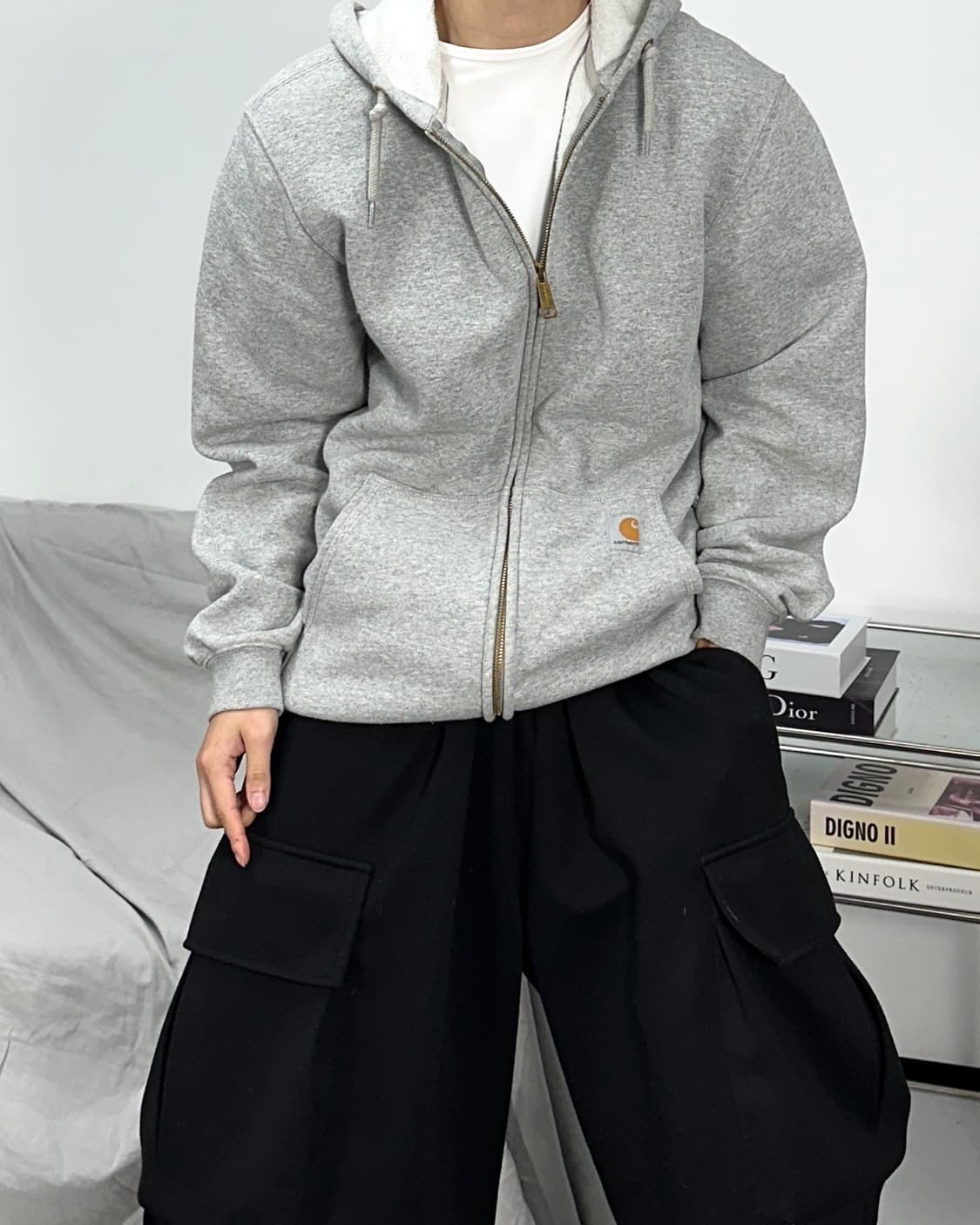 칼하트 미드웨이트 후드집업 S 상품이미지2