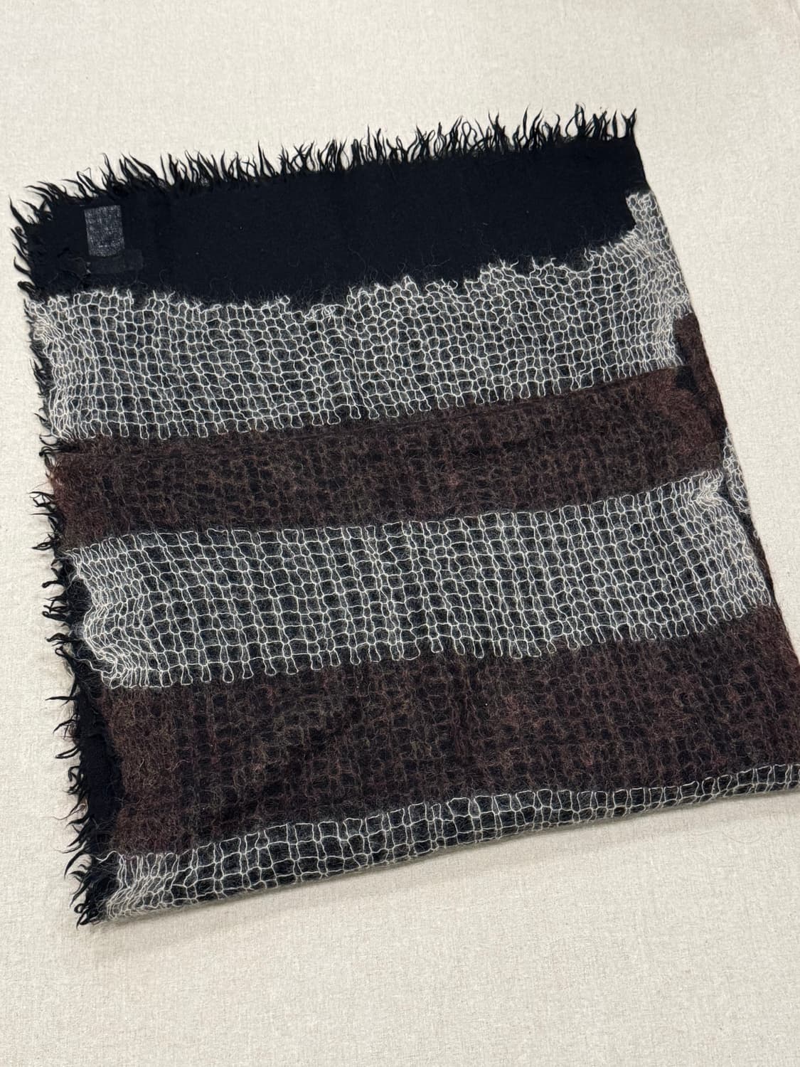 요지야마모토 뿌르옴므 울 모헤어 머플러 상품이미지5