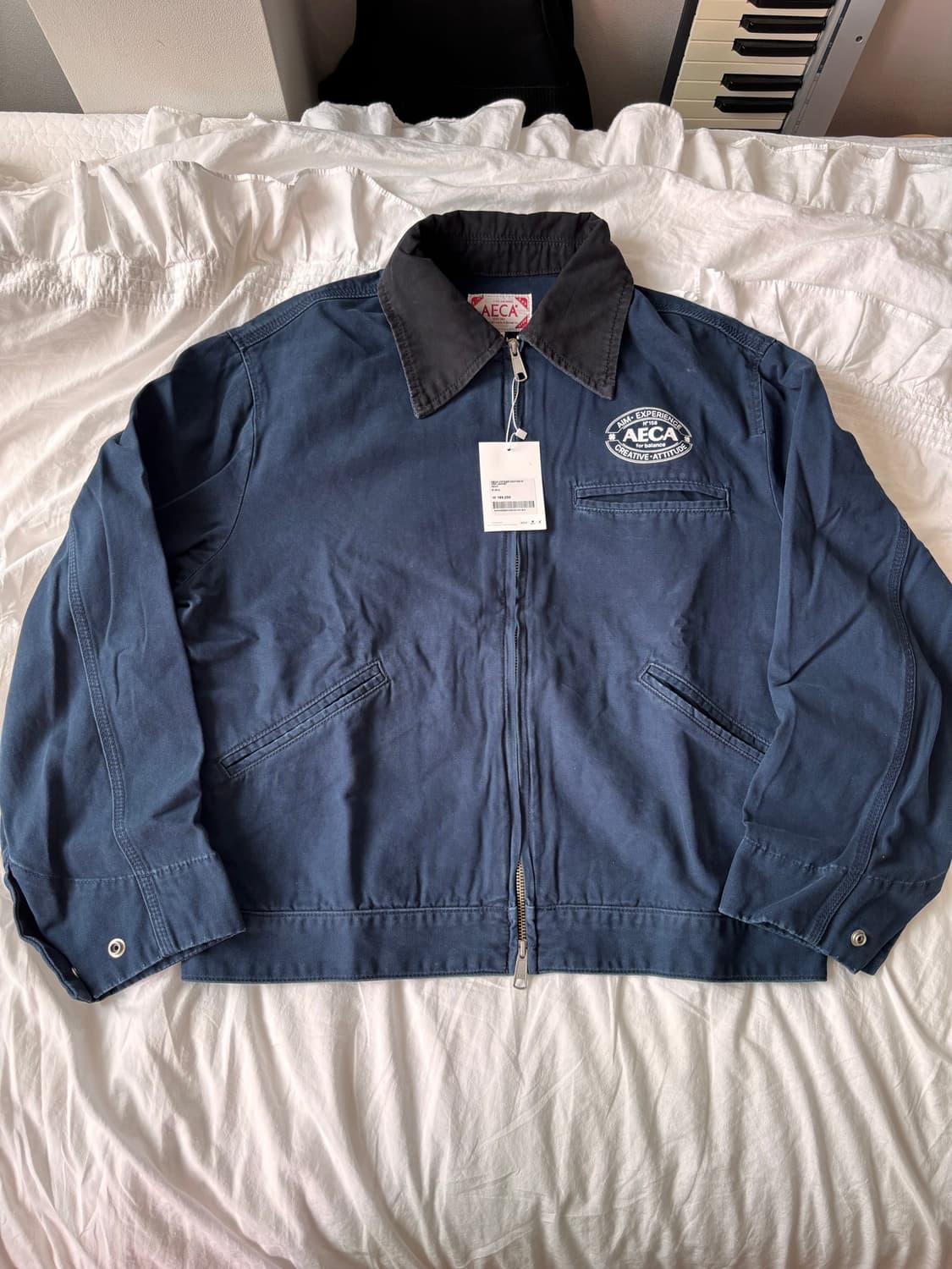AECA Vintage Canvas Work Jacket Navy 상품이미지1