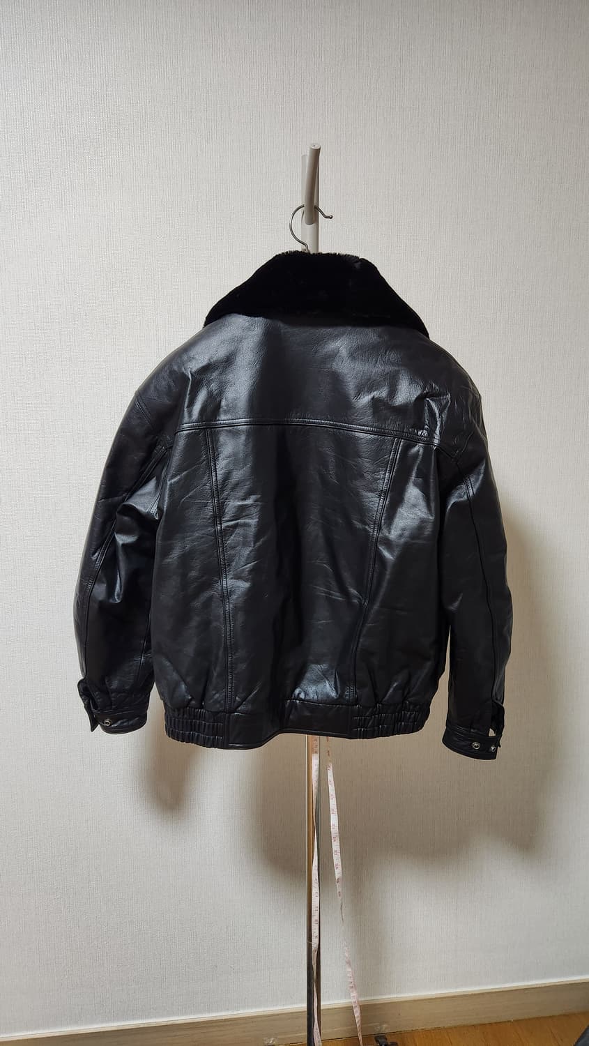 블랙 소가죽 A2 무스탕 형사 가죽자켓 XL 상품이미지2