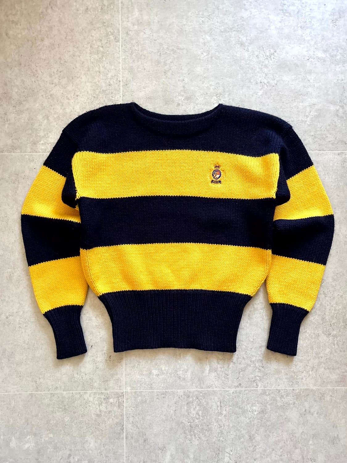 90s 폴로 랄프로렌 스트라이프 헤비 울 스웨터 M 상품이미지1