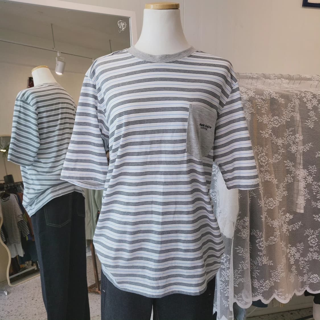 마리끌레르 옴므 멀티스트라이프 반팔티 상품이미지7