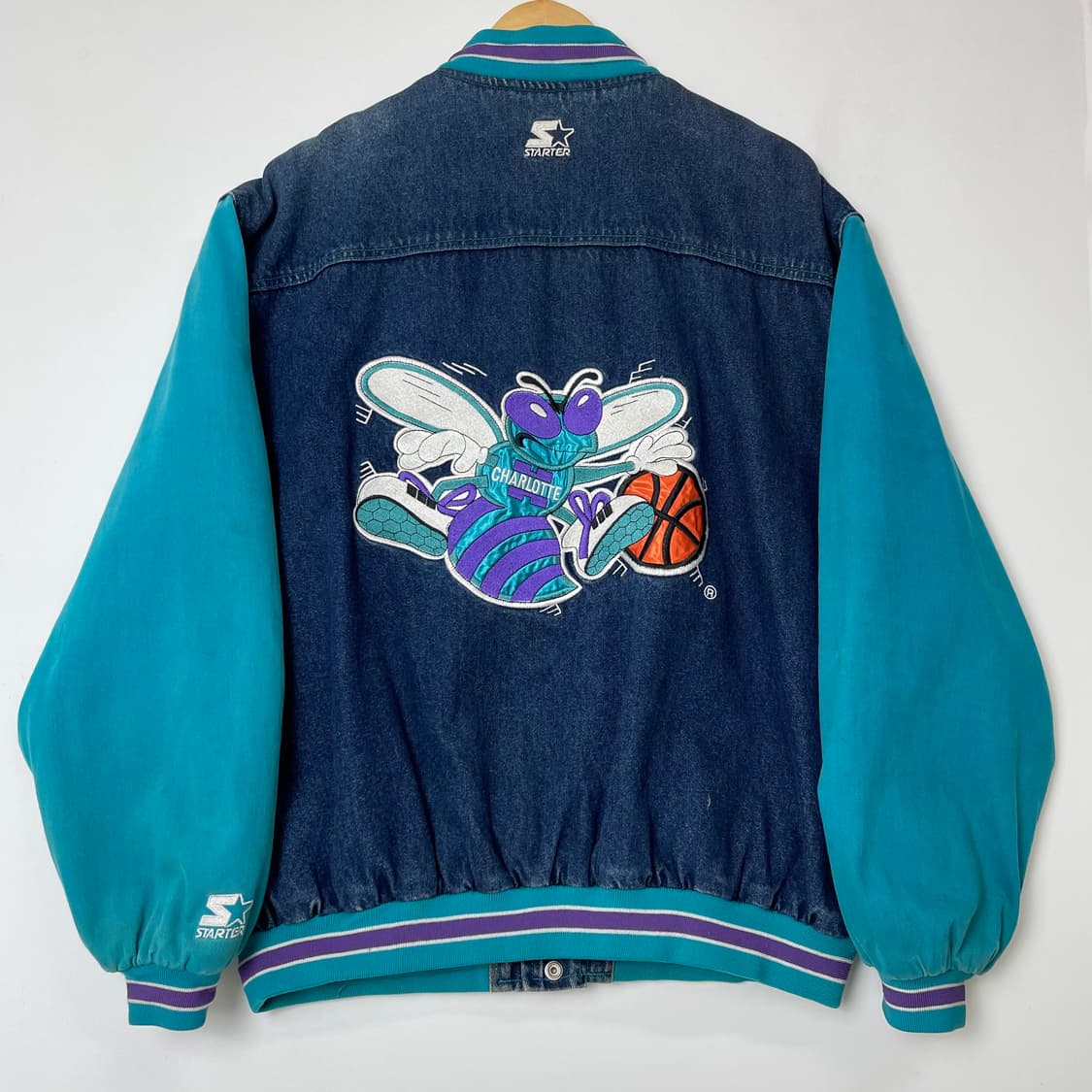 Starter 스타터 올드스쿨 샬럿 데님 바시티 자켓 상품이미지3