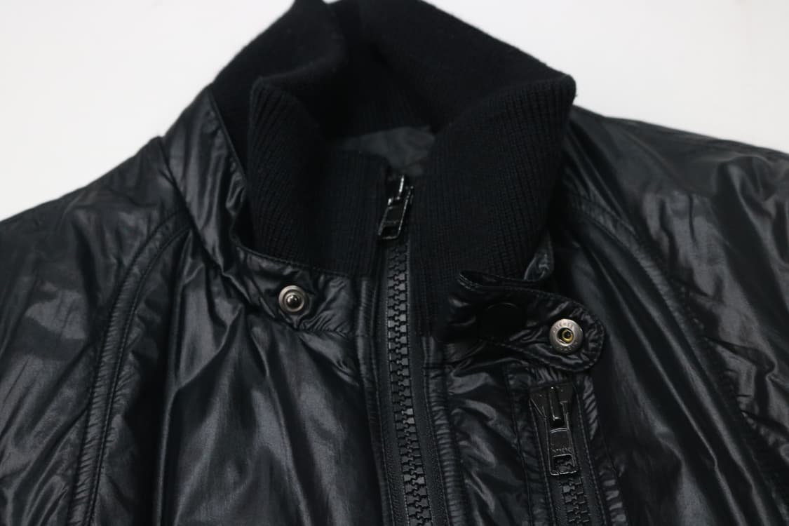 마우지(moussy) 빈티지 블랙 글로시 하이넥 블루종 자켓 상품이미지5