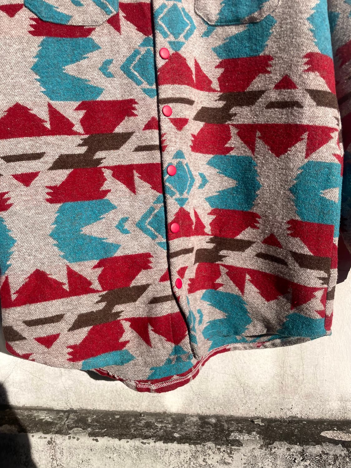 Navajo Pattern Flannel Shirt 상품이미지4