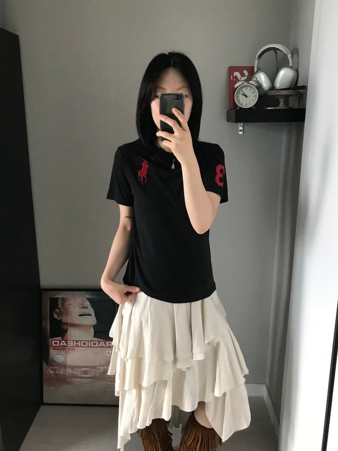 폴로 랄프로렌 빅포니로고 블랙 반팔티 상품이미지1