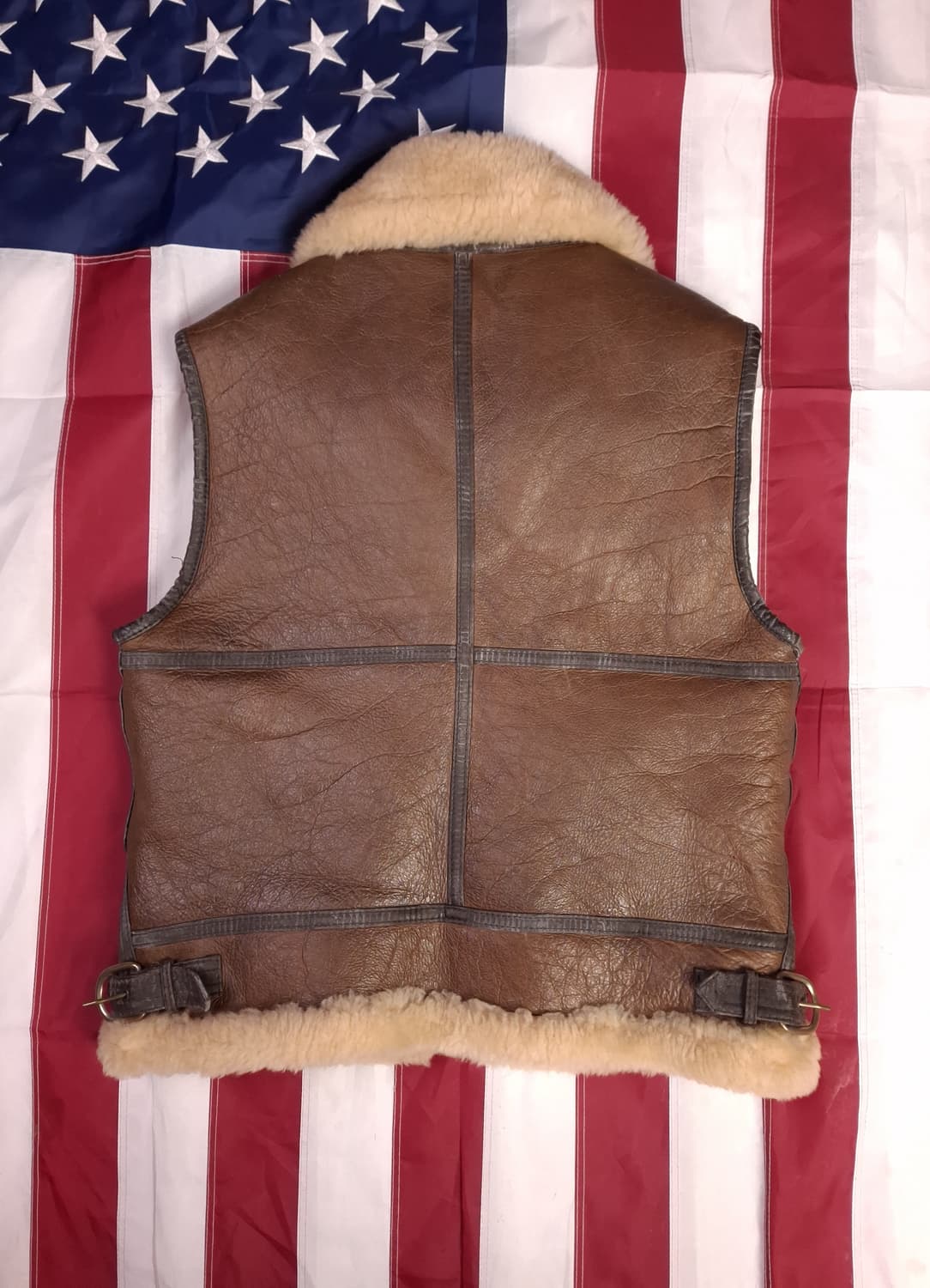 미공군 B-3 TYPE 리얼레더 항공 폭격기 무스탕 베스트 상품이미지9