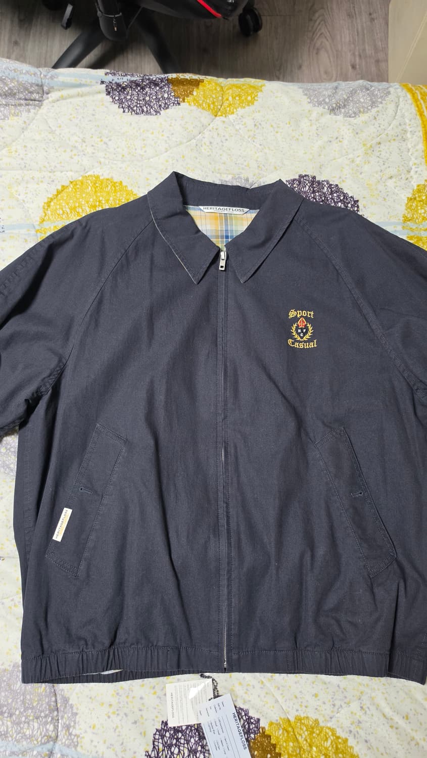 헤리티지플러스 크레스트 블루종 재킷 네이비 L 사이즈 판매 상품이미지3