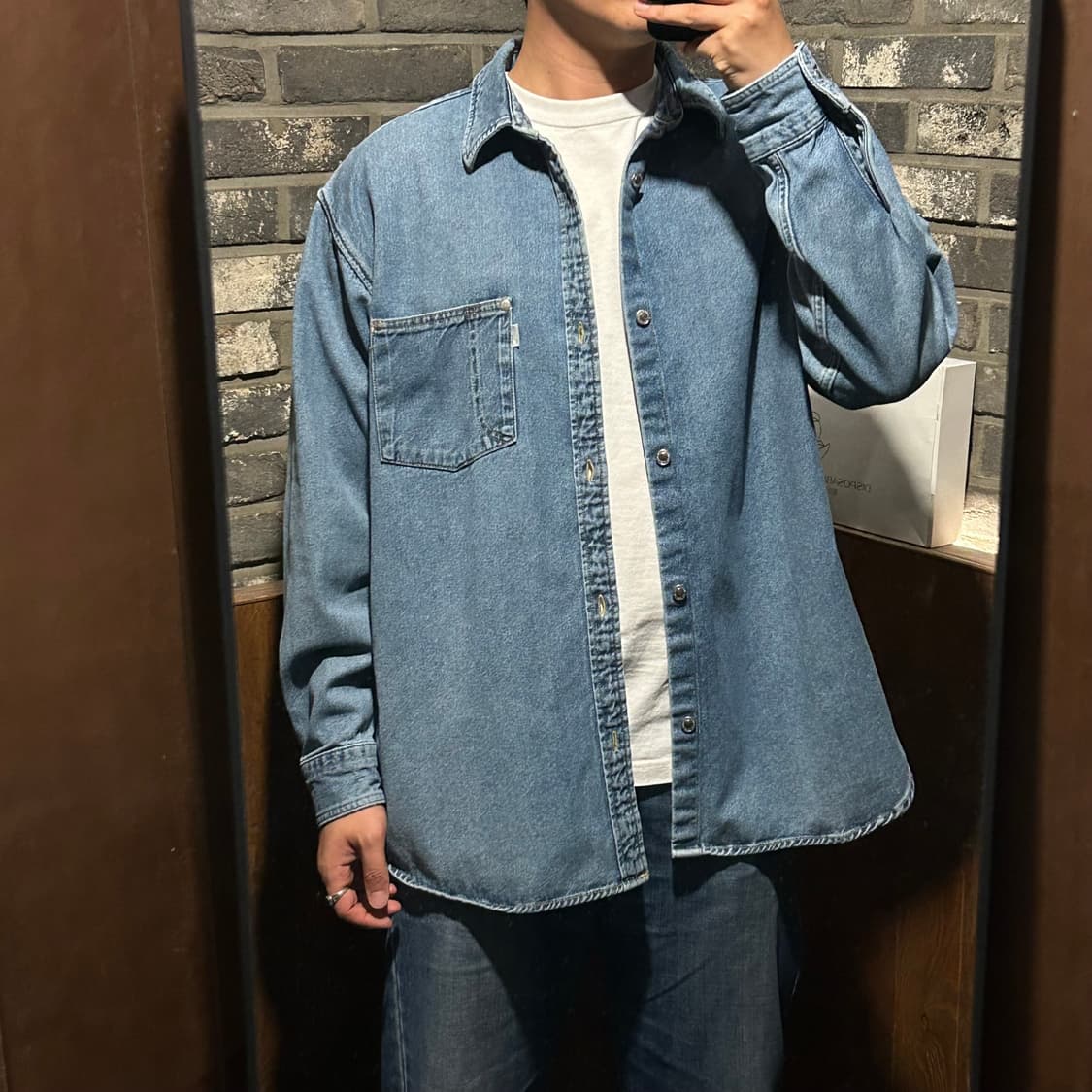 L) 리바이스 실버탭 오버사이즈 청 데님 셔츠 상품이미지7
