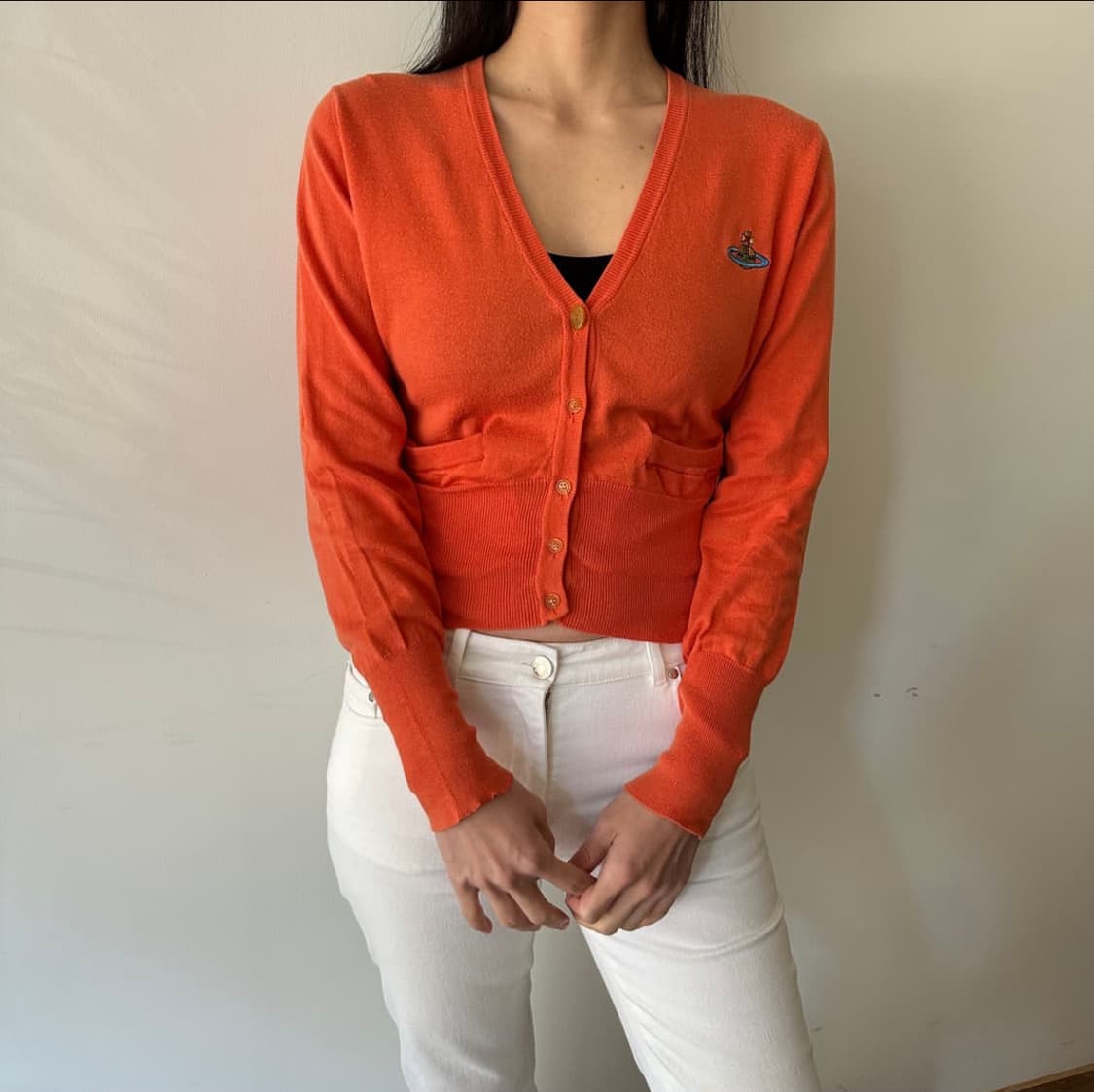 비비안웨스트우드 레드라벨 orb로고 가디건 상품이미지2