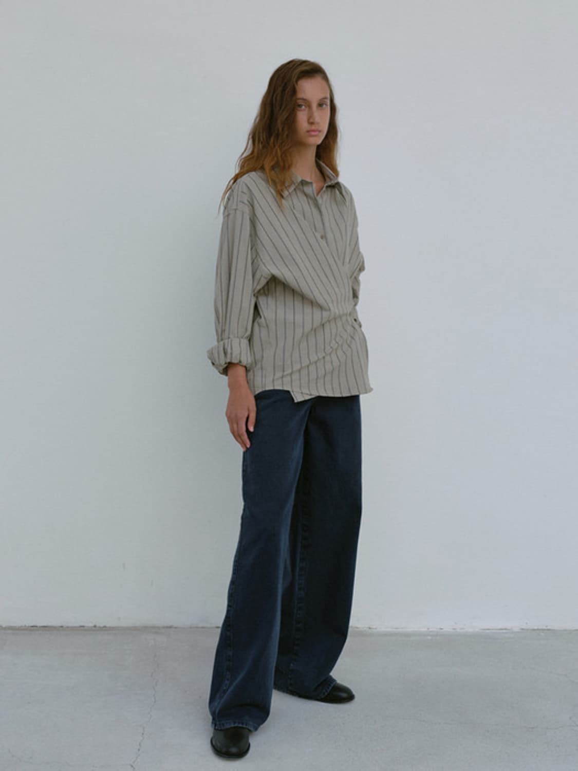 모이아 셔츠 vintage st shirt (ash stripe) 상품이미지3