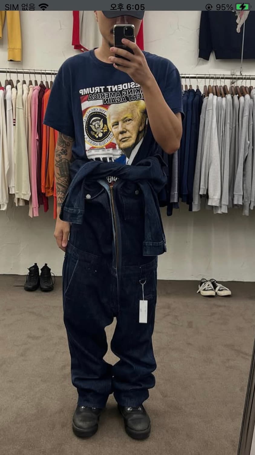 풀카운트 데님 점프수트 상품이미지9