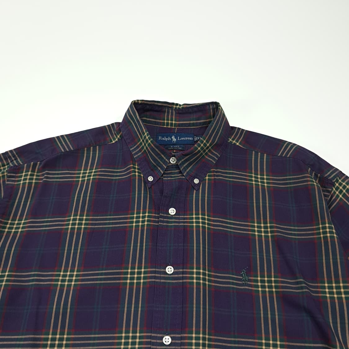 CL948 XL 폴로 90s BLAKE 로얄프레피 타탄체크 셔츠 상품이미지2