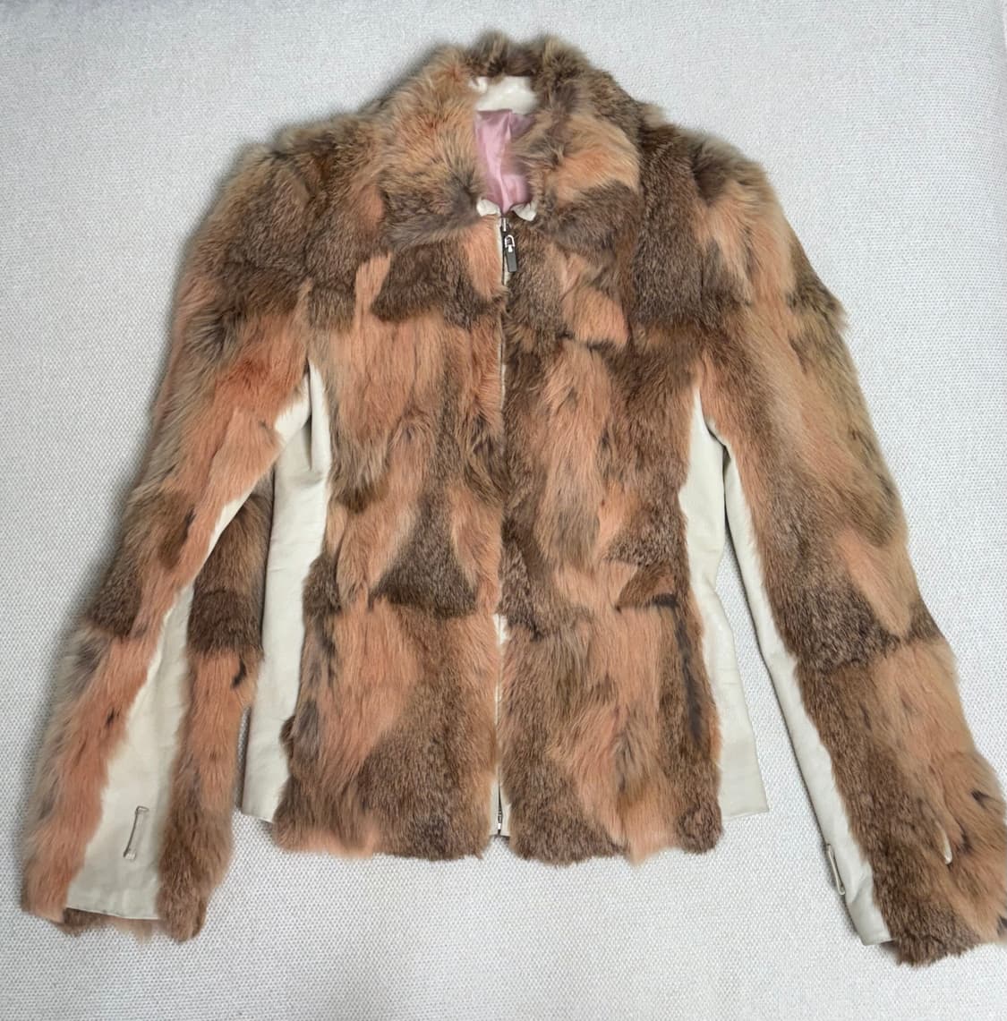 rabbit fur leather jacket 상품이미지2