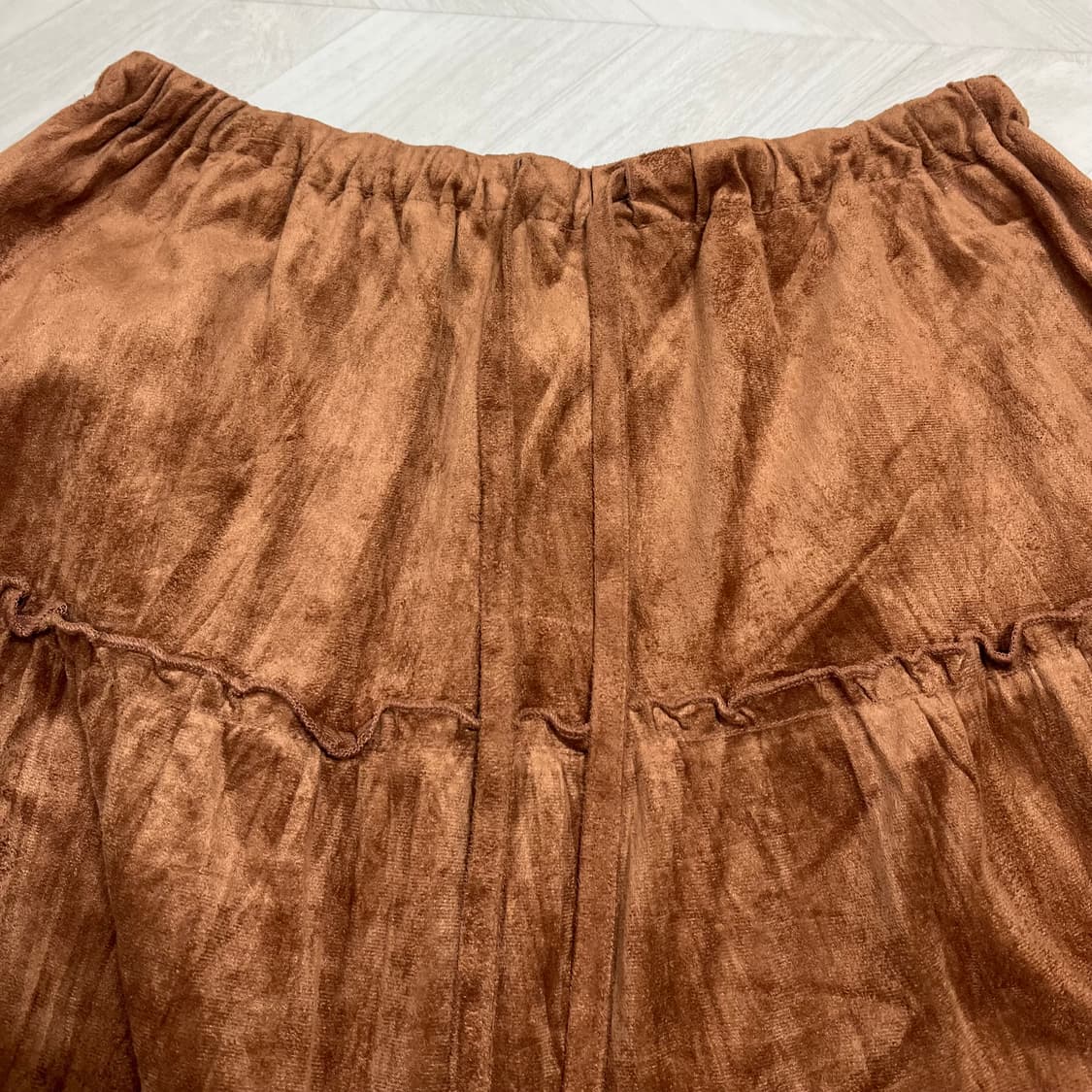 일본빈티지 모리걸 브라운미디스커트 상품이미지3