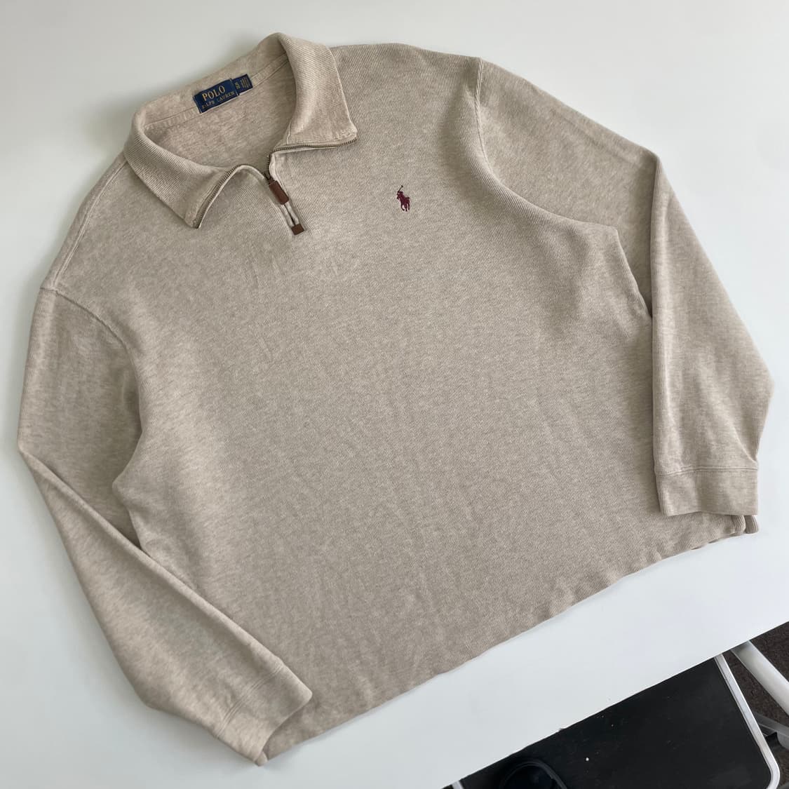 Polo  폴로 랄프로렌 신형 아이보리 반집업 니트 상품이미지2