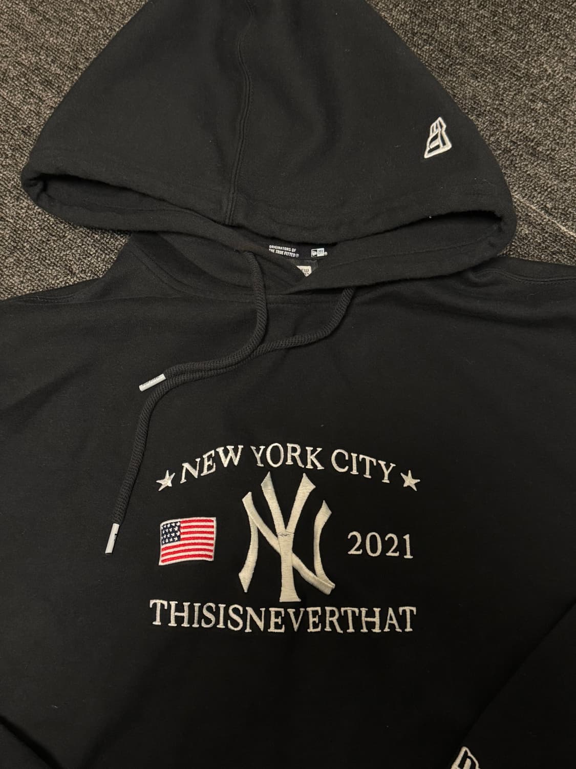 [XL] 디스이즈네버댓 뉴에라 콜라보 후드 블랙 상품이미지2