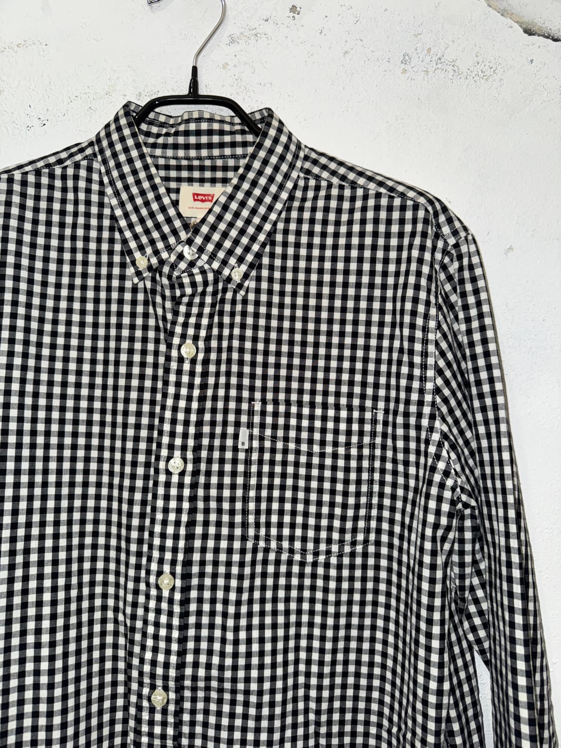 LEVIS 리바이스 블랙앤화이트 체크 셔츠 상품이미지5