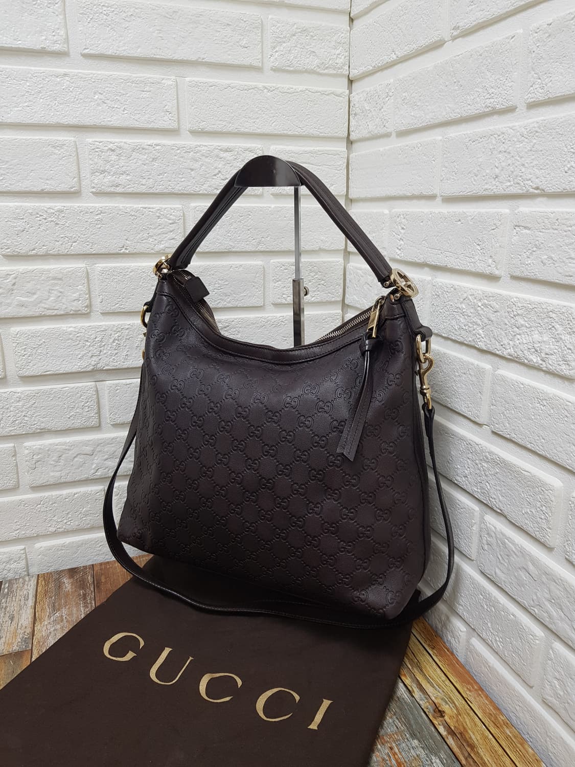[정품] Gucci 구찌 시마 레더 호보백 상품이미지1