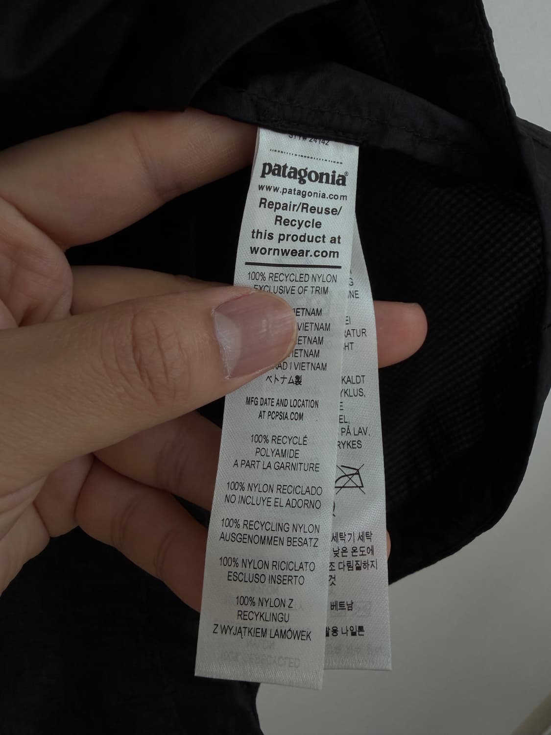 파타고니아 후디니 바람막이 블랙 M사이즈 상품이미지5