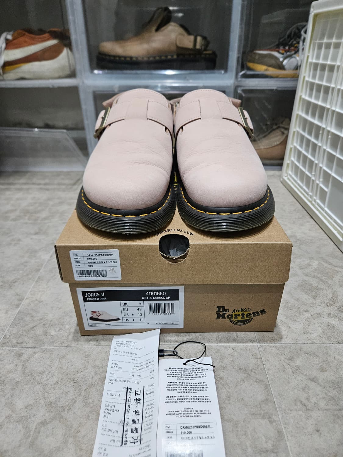 닥터마틴 조지 II 뮬- 파우더핑크 UK9(280) 상품이미지1