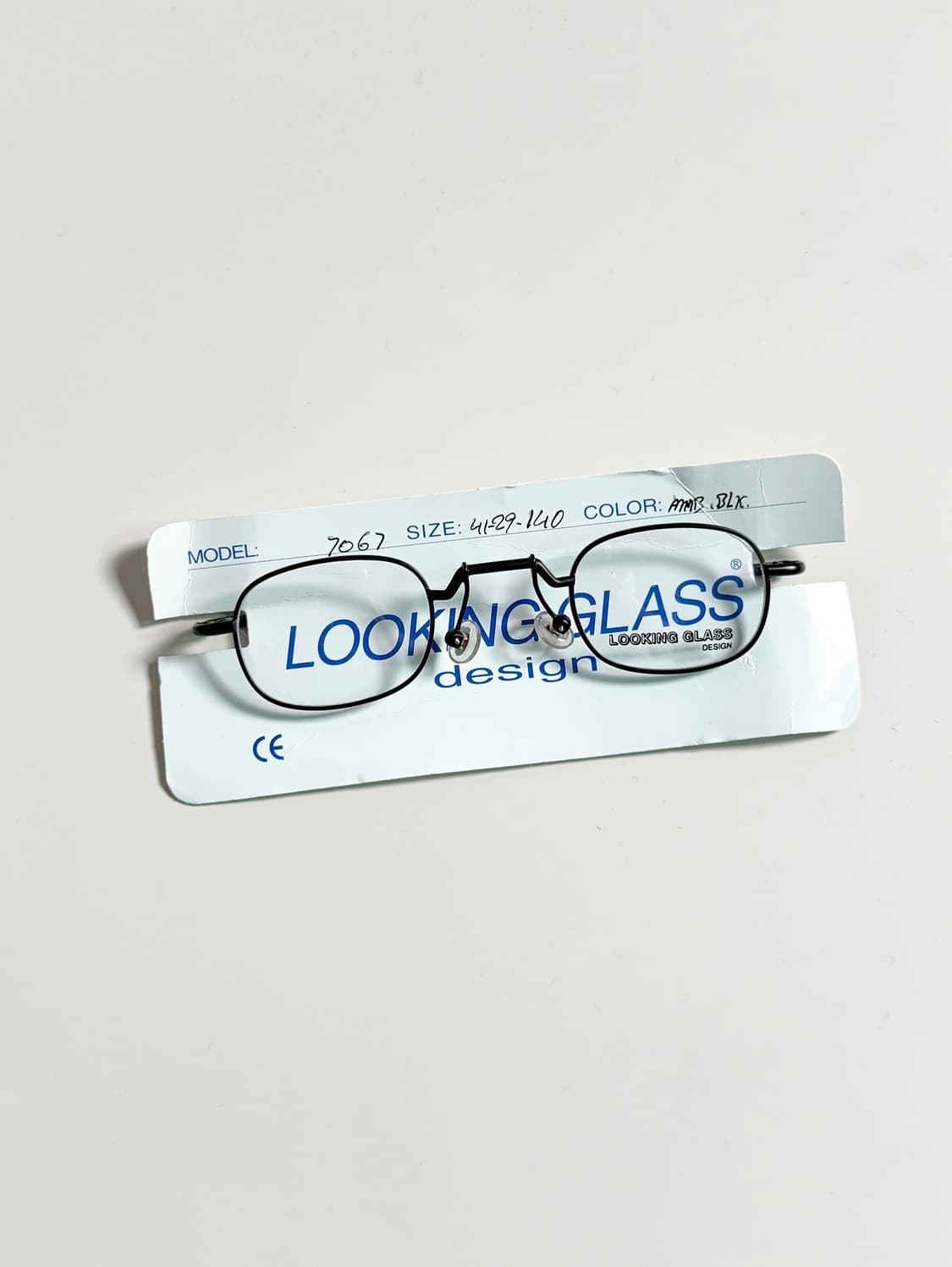 90s LOOKING GLASS 맷블랙 레트로 스퀘어 빈티지 안경 상품이미지1
