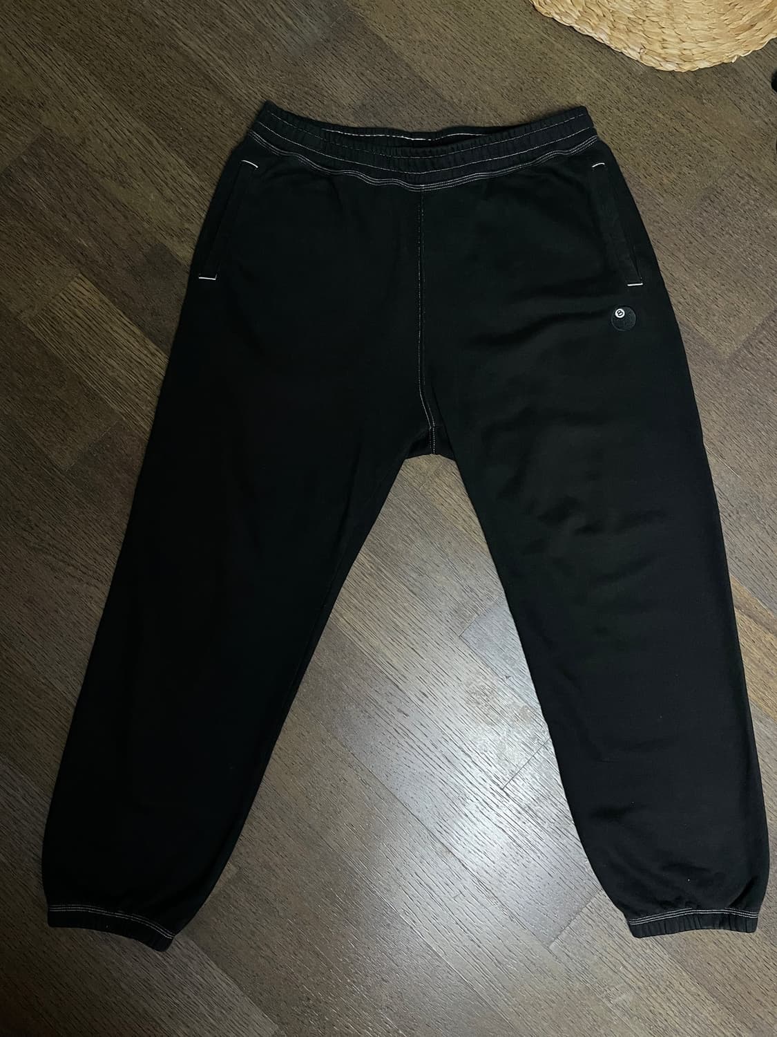 스투시 블랙 스웻팬츠 XL 상품이미지1