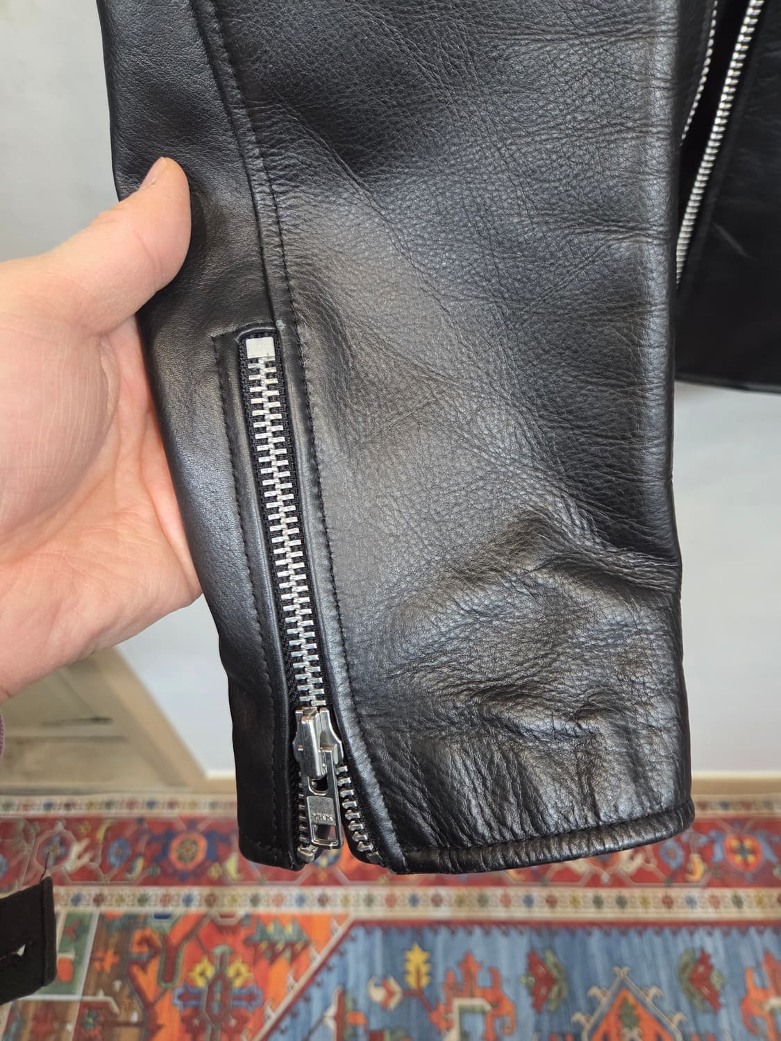 인사일런스 싱글 라이더 소가죽 자켓 L 상품이미지6