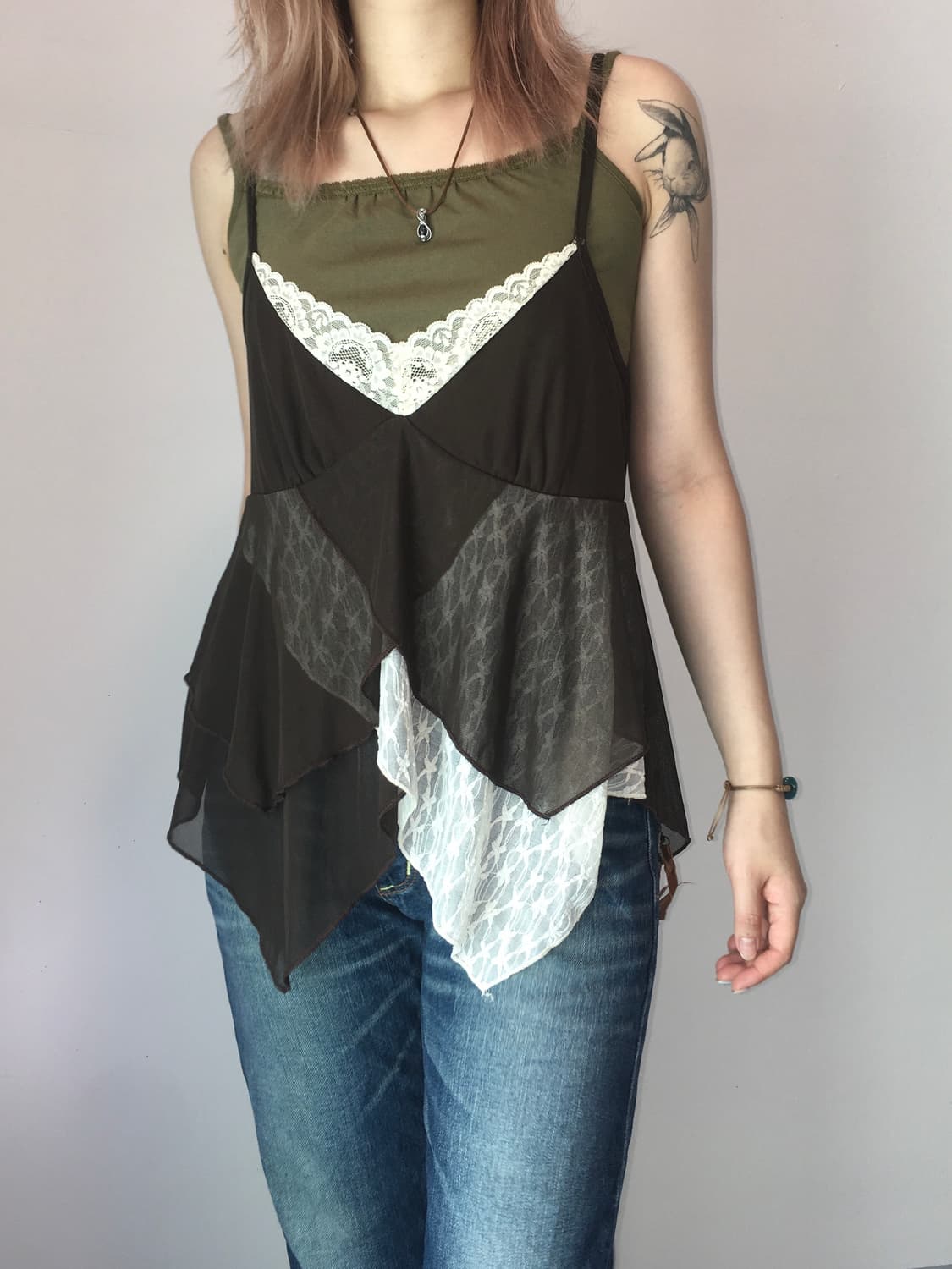 jpn vintage brown bohemian sleeveless 상품이미지3